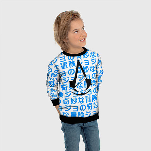 Детский свитшот Assassins Creed japan game / 3D-Черный – фото 3