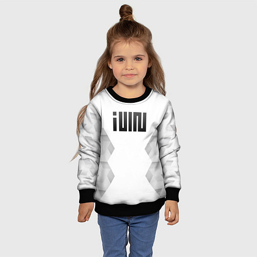 Детский свитшот Gidle white poly / 3D-Черный – фото 4