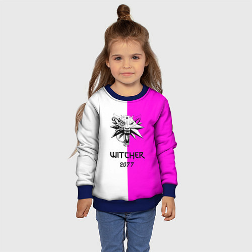 Детский свитшот The Witcher line / 3D-Синий – фото 4