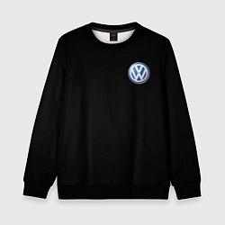 Свитшот детский Volkswagen logo auto, цвет: 3D-черный