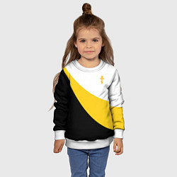 Свитшот детский Мы русские с нами Бог малый желтый крест Николай I, цвет: 3D-белый — фото 2