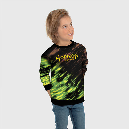 Детский свитшот Horizon: Zero Dawn краски / 3D-Черный – фото 3