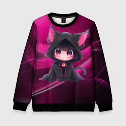 Детский свитшот Куроми - милый котёнок в капюшоне