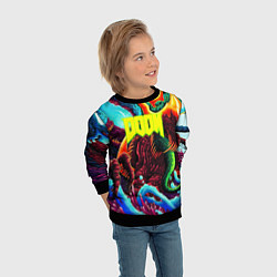 Свитшот детский Doom monster mars, цвет: 3D-черный — фото 2