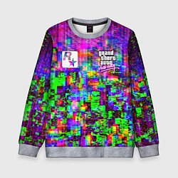Свитшот детский Vice city glitch game, цвет: 3D-меланж