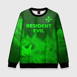 Детский свитшот Resident Evil - green gradient посередине