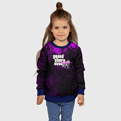 Свитшот детский GTA 6 vice city брызги красок неон, цвет: 3D-синий — фото 2