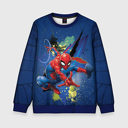 Детский свитшот Spider-man with a spider web