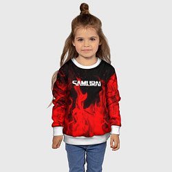 Свитшот детский Samurai fire red, цвет: 3D-белый — фото 2