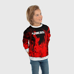 Свитшот детский Samurai fire red, цвет: 3D-белый — фото 2