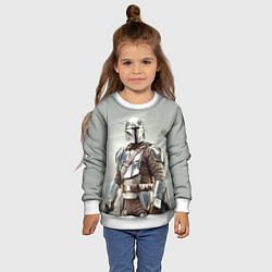 Свитшот детский The Mandalorian - Din Djarin, цвет: 3D-белый — фото 2