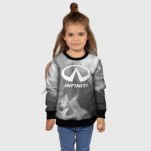 Детский свитшот Infiniti - grey gradient / 3D-Черный – фото 4