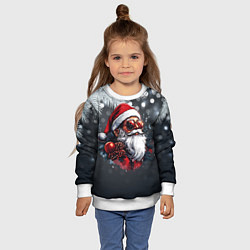 Свитшот детский Санта и сосновая ветка, цвет: 3D-белый — фото 2