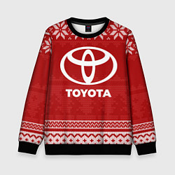 Свитшот детский Новогодний Toyota, цвет: 3D-черный