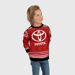 Свитшот детский Новогодний Toyota, цвет: 3D-черный — фото 2