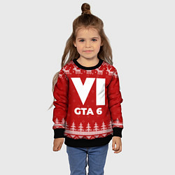 Свитшот детский Новогодний GTA 6 с оленями, цвет: 3D-черный — фото 2