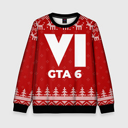 Детский свитшот Новогодний GTA 6 с оленями