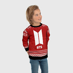 Свитшот детский Новогодний BTS, цвет: 3D-черный — фото 2