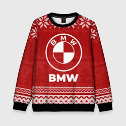 Свитшот детский Новогодний BMW, цвет: 3D-черный