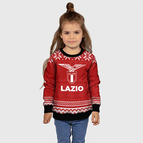 Детский свитшот Новогодний Lazio / 3D-Черный – фото 4