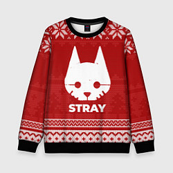 Свитшот детский Новогодний Stray, цвет: 3D-черный