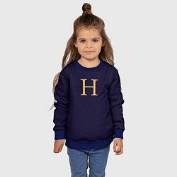 Свитшот детский Weasley jumper letter H, цвет: 3D-синий — фото 2