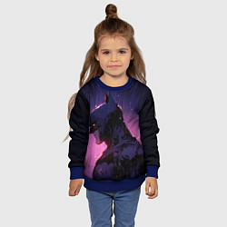 Свитшот детский Batman - Neon rain, цвет: 3D-синий — фото 2