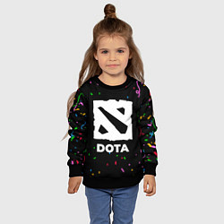 Свитшот детский Dota конфети, цвет: 3D-черный — фото 2