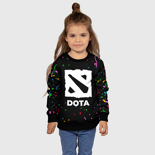 Детский свитшот Dota конфети / 3D-Черный – фото 4