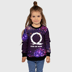Свитшот детский Праздничный God of War, цвет: 3D-черный — фото 2