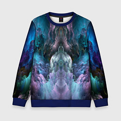 Свитшот детский Фантастический неоновый космос, цвет: 3D-синий