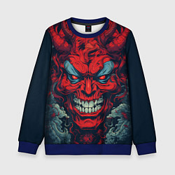 Свитшот детский Red demon Oni, цвет: 3D-синий