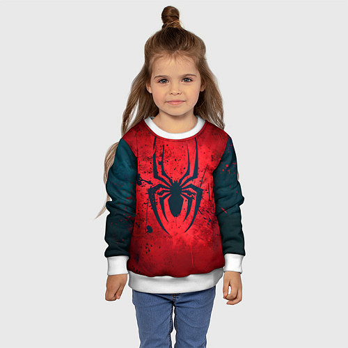 Детский свитшот Душа героя: Человек-паук / 3D-Белый – фото 4