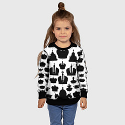 Свитшот детский Символы власти, цвет: 3D-черный — фото 2