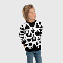 Свитшот детский Символы власти, цвет: 3D-черный — фото 2