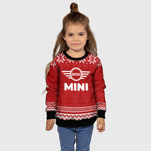 Детский свитшот Новогодний Mini / 3D-Черный – фото 4