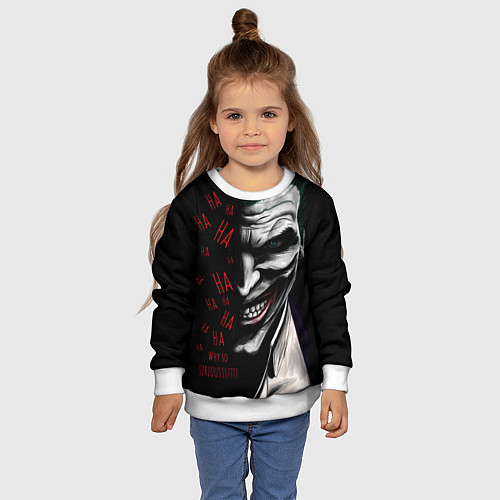 Детский свитшот Joker in the dark / 3D-Белый – фото 4