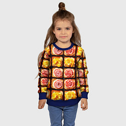 Свитшот детский Бутерброды, цвет: 3D-синий — фото 2