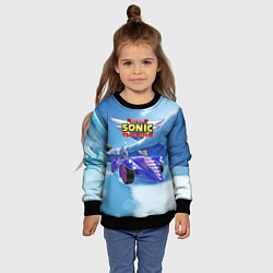 Свитшот детский Blaze the cat - team Sonic racing, цвет: 3D-черный — фото 2