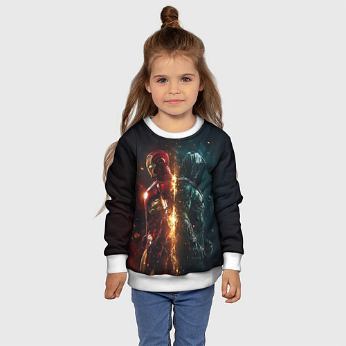 Детский свитшот Железный Человек - Доктор Дум / 3D-Белый – фото 4