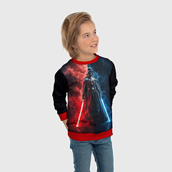 Свитшот детский Дарт Вейдер - две стороны силы, цвет: 3D-красный — фото 2