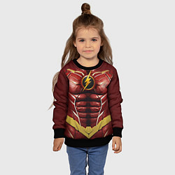 Свитшот детский Костюм флэша, цвет: 3D-черный — фото 2