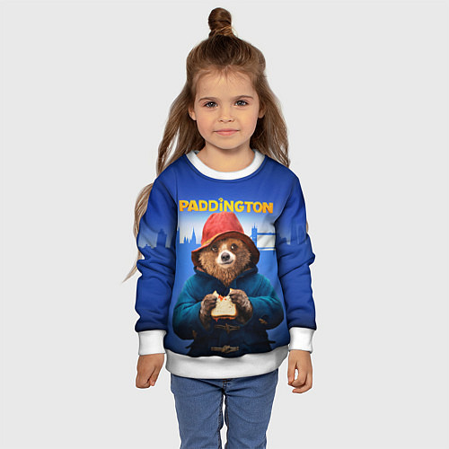 Детский свитшот Приключения Паддингтона / 3D-Белый – фото 4