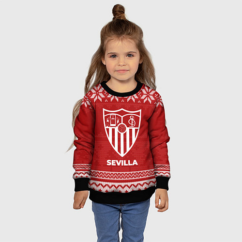 Детский свитшот Новогодний Sevilla / 3D-Черный – фото 4