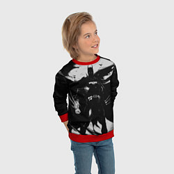 Свитшот детский Бэтмен - арт, цвет: 3D-красный — фото 2