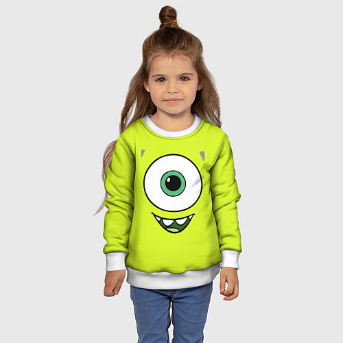 Детский свитшот Майк Вазовски / 3D-Белый – фото 4