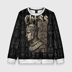 Детский свитшот Король на фоне шахматных фигур