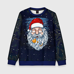 Детский свитшот Санта с котиком