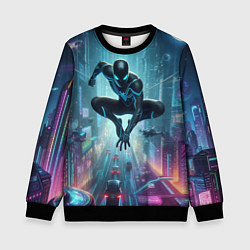 Детский свитшот Spider-man in the neon metropolis