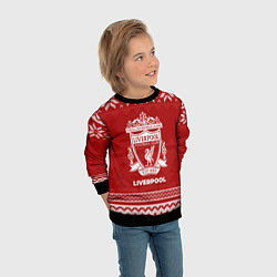 Свитшот детский Новогодний Liverpool, цвет: 3D-черный — фото 2